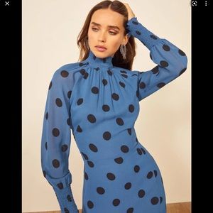 Reformation Valentin polka dot dress
